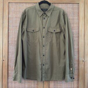 rag & bone - Mens Size XL Long Sleeve Button Down Shirt - Army Green